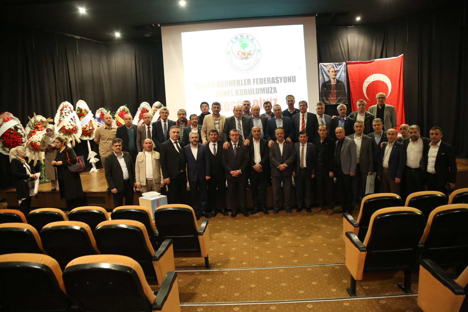 ERBAA DERNEKLER FEDERASYONU SEÇİMİNDE HÜSEYİN BAŞKAN GÜVEN TAZELEDİ