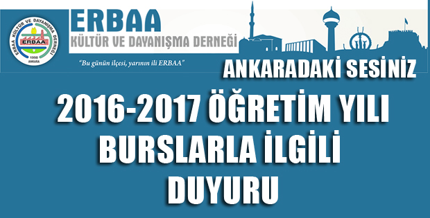 ERBAA KÜLTÜR VE DAYANIŞMA DERNEĞİ - ANKARA