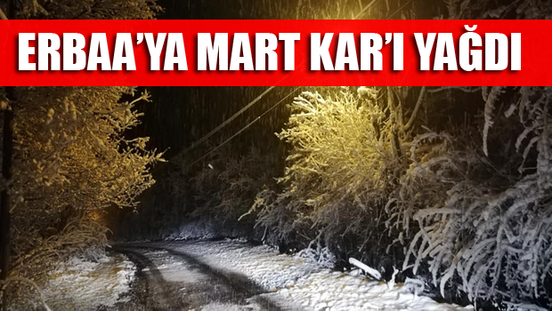 ERBAA'NIN YÜKSEK KÖYLERİNE KAR YAĞDI