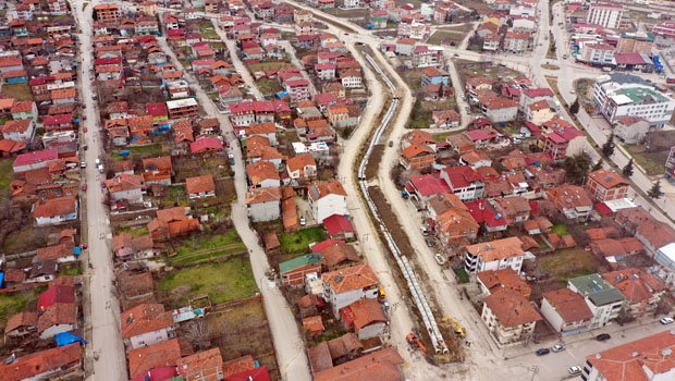 Erbaa Belediyesi DSİ Kanal Sokak Projesi Tüm Hızıyla Devam Ediyor