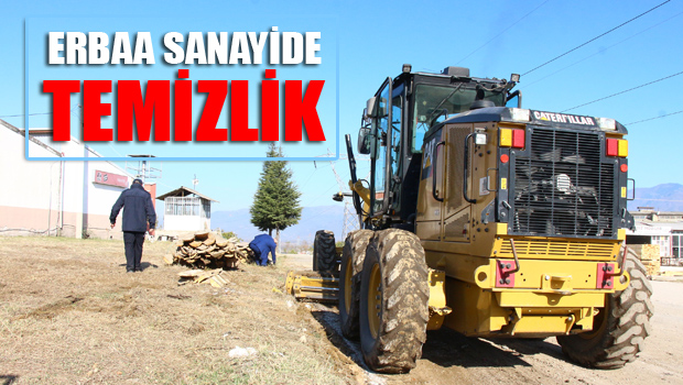 Erbaa Belediyesi Küçük Sanayi Sitesinde temizlik çalışması başlattı