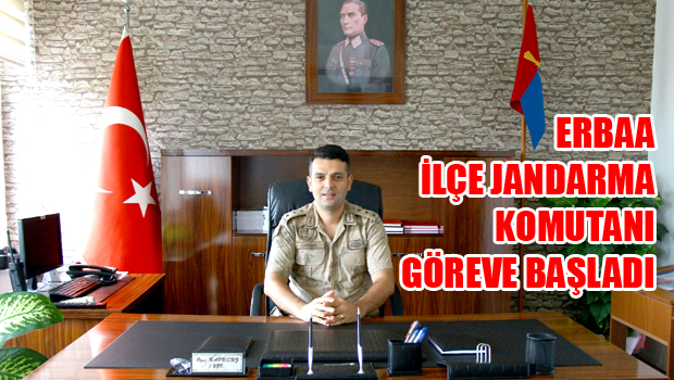 Erbaa İlçe Jandarma Komutanı Yüzbaşı Oğuz Kapusuz göreve başladı