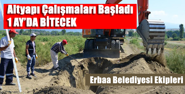 Erbaa Karşıyaka Mahallesinde Çalışmalar Başladı