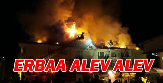 Erbaa'da Korkutan Çatı Yangını
