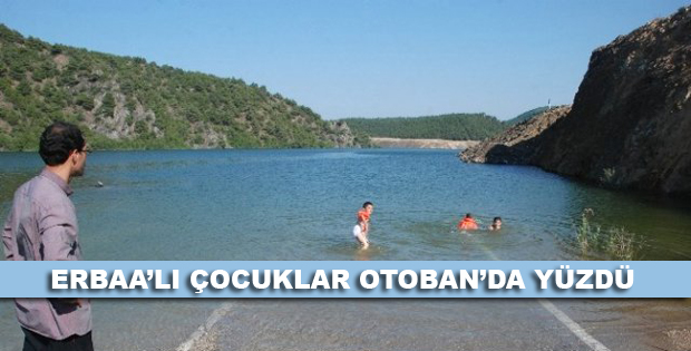 Erbaa'lı Çocuklar Otoban'da Yüzdü