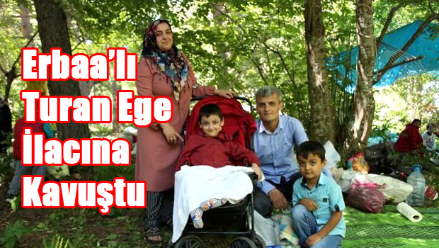 Erbaa'lı SMA hastası Turan Ege, ilacına kavuştu