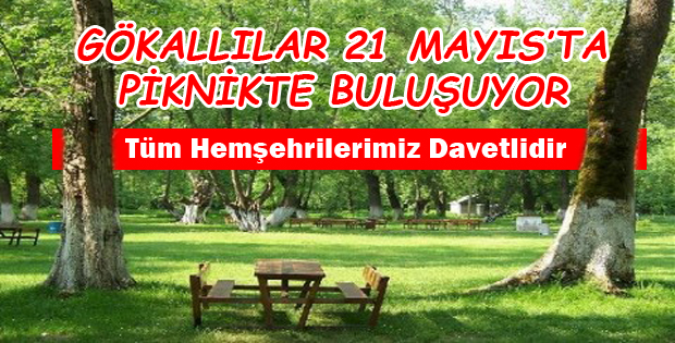 GÖKALLILAR PİKNİĞİNE TÜM HEMŞEHRİLERİMİZ DAVETLİDİR