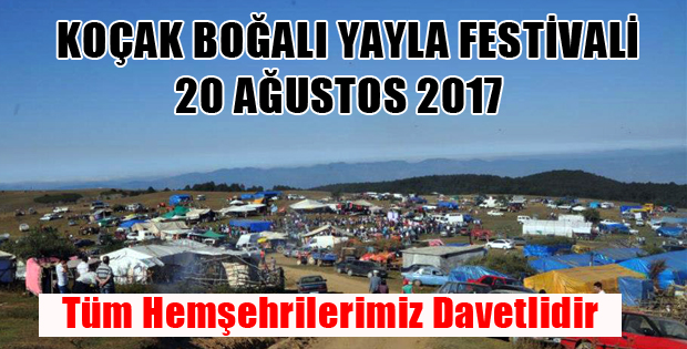 KOÇAK BOĞALI YAYLA ŞENLİĞİNE DAVETLİSİNİZ