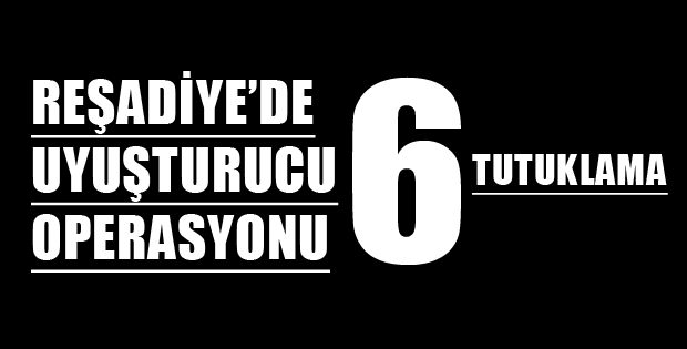 REŞADİYE'DE UYUŞTURUCU OPERASYONU