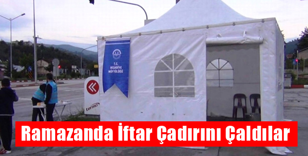 Reşadiye'de Hırsızlar İftar Çadırını Çaldı