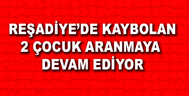 Reşadiye'de Kaybolan 2 Çocuk