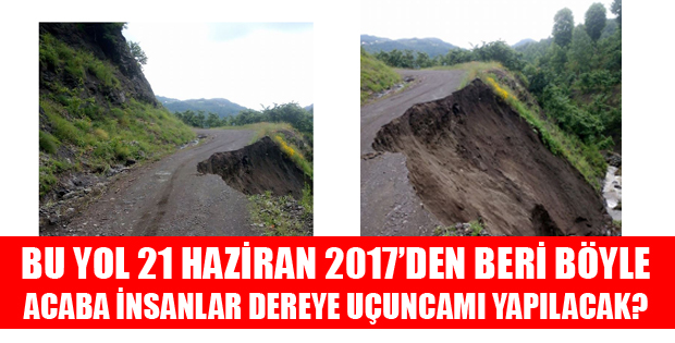 Tokat Erbaa'da Tehlikeli Bir Yol Hikayesi