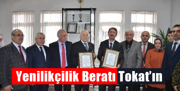 Tokat'a Yenilikçilik Beratı Ödülü