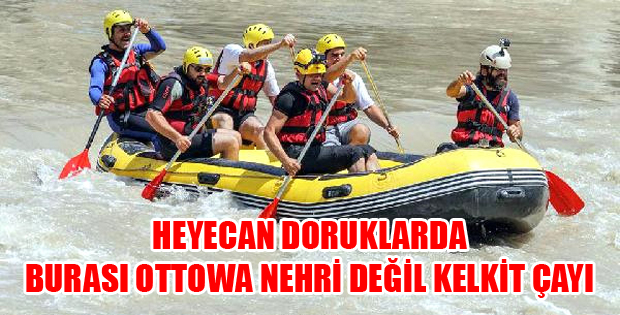 Tokat'ta Kelkit Çayı'nda Rafting Heyecanı