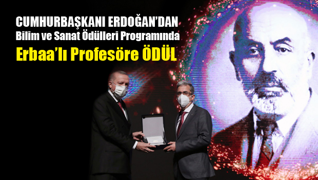 Uluslararası Mehmet Akif Ersoy Bilim ve Sanat Ödüllerinde Erbaa'lı Profesöre Ödül