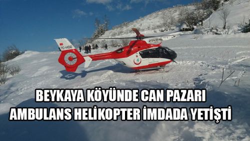 BEYKAYA KÖYÜNDE ELEKTRİK AKIMINA KAPILAN KİŞİ AMBULANS HELİKOPTERLE SAMSUN'A YETİŞTİRİLDİ