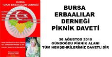 BURSA ERBAALILAR DERNEĞİ PİKNİK DAVETİ