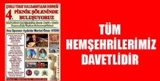 ÇORLU TOKAT SULUSARAY DERNEĞİ PİKNİK ŞÖLENİNE DAVETLİSİNİZ