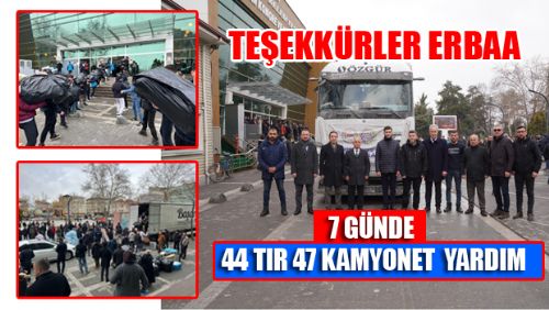 ERBAA DEPREM BÖLGESİ İÇİN TEK YÜREK OLDU