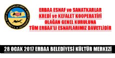 ERBAA ESNAF VE SANATKARLAR KREDİ VE KEFALET KOOPERATİFİ GENEL KURULU