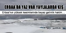 ERBAA'NIN YÜKSEK KESİMLERİ BEYAZA BÜRÜNDÜ