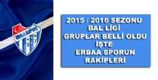 ERBAASPOR BAL LİGİ GRUBU BELLİ OLDU