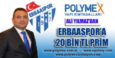 ERBAASPOR'A 20 BİN TL PRİM