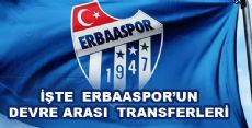 ERBAASPOR'UN DEVRE ARASI TRANSFERLERİ