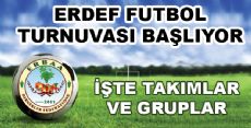 ERDEF FUTBOL TURNUVASI BAŞLIYOR