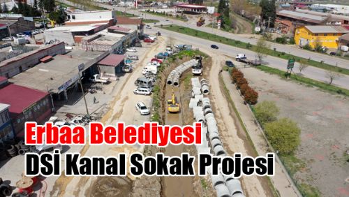 Erbaa Belediyesi DSİ Kanal Sokak Projesi Tüm Hızıyla Devam Ediyor