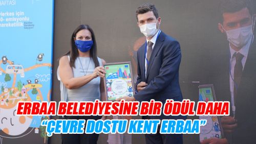 Erbaa Belediyesine Çevre Dostu Kent Ödülü