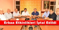 Erbaa Etkinlikleri İptal Edildi