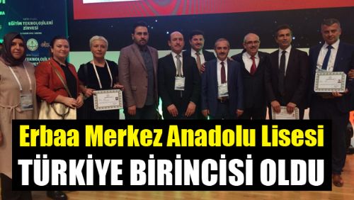 Erbaa Merkez Anadolu Lisesi TÜRKİYE BİRİNCİSİ Oldu