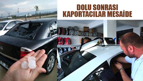 Erbaa'da Kaportacıların Dolu Mesaisi