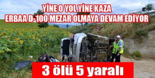 Erbaa'da Kaza: 3 Ölü 5 Yaralı