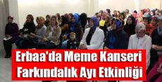 Erbaa'da Meme Kanseri Farkındalık Ayı Etkinliği