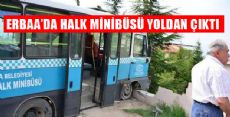 FİRENİ BOŞALAN MİNİBÜS OKULUN BAHÇESİNE ÇARPTI