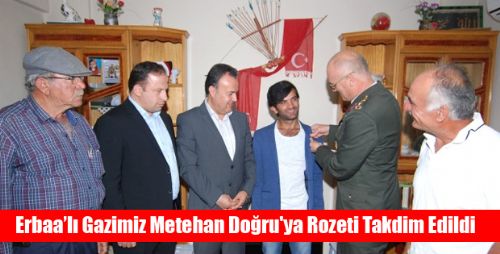 Gazi Metehan Doğru'ya Rozeti Takdim Edildi