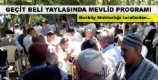 Geçit Beli Yaylasında Mevlid Programı