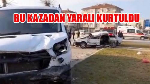 HURDAYA DÖNEN ARAÇTAN YARALI KURTULDU