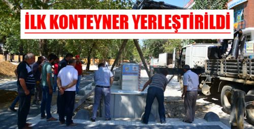 Meydana Özel Çöp Konteynerleri Yerlerini Aldı