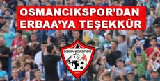 OSMANCIKSPOR 'DAN ERBAASPOR'A TEŞEKKÜR