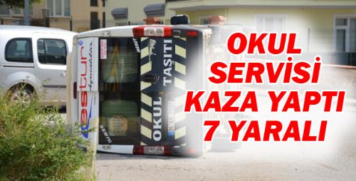 Öğrenci Servisi ile Otomobil Çarpıştı: 7 Yaralı