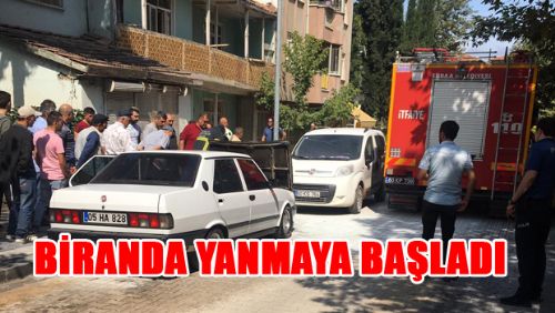 PARK HALİNDEKİ ARAÇTA YANGIN