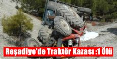 Reşadiye'de Traktör Kazası