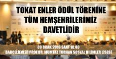 TOKAT ENLER ÖDÜL TÖRENİ DAVETİ