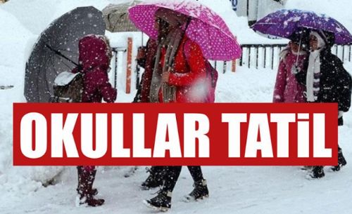 TOKAT MERKEZ VE TÜM İLÇELERDE  OKULLARA KAR TATİLİ