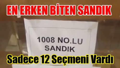 TOKAT'TA OYLAMANIN EN ERKEN BİTTİĞİ SANDIK BELLİ OLDU