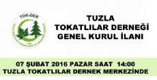 TUZLA TOKATLILAR DERNEĞİ GENEL KURUL İLANI