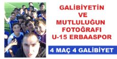 U-15 ERBAASPOR SERİYE DEVAM EDİYOR